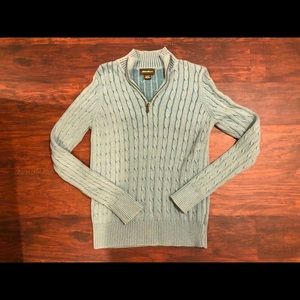 Eddie Bauer zipper sweater cable knit